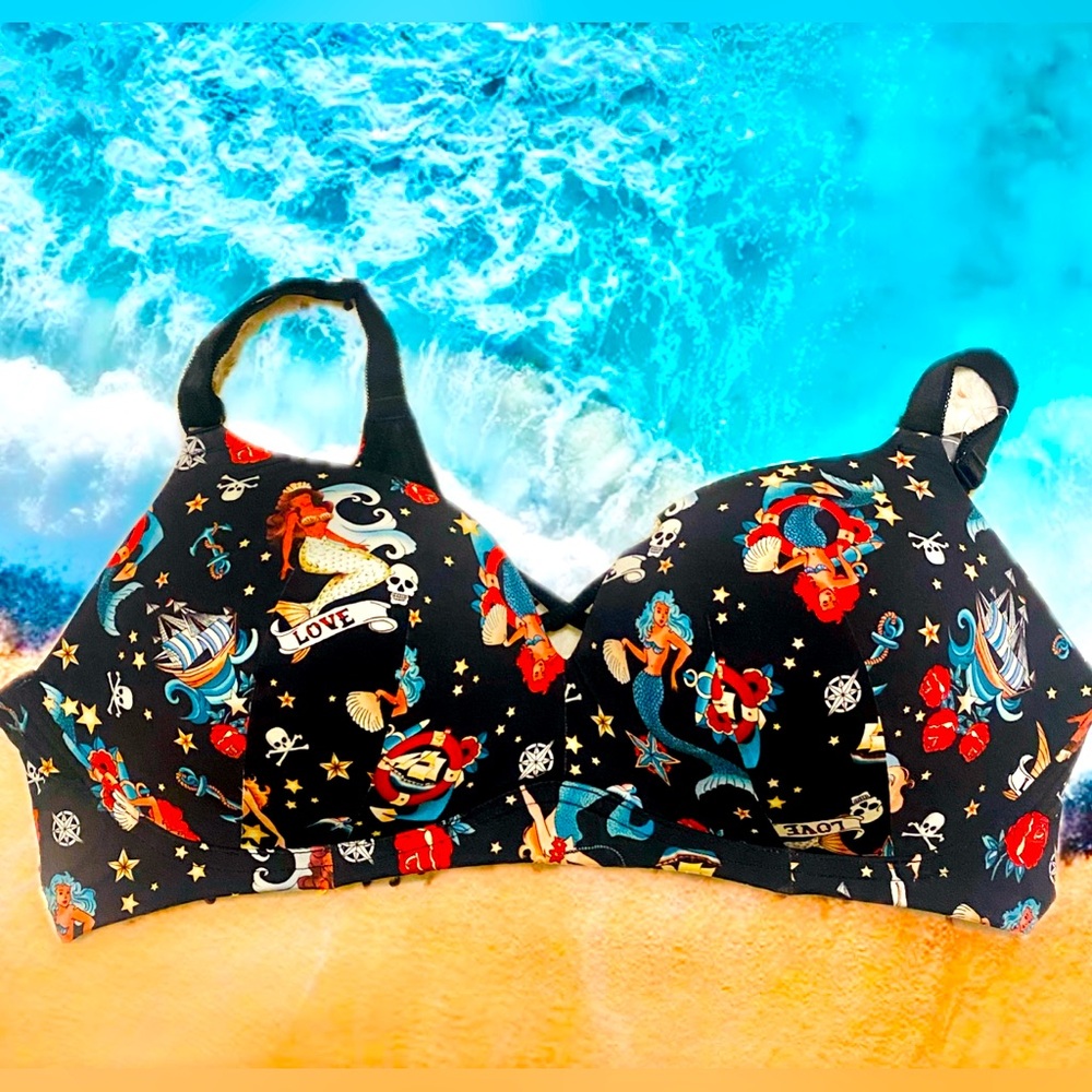 Torrid Mermaid Sailor Bra. 360 degree back smoothing Technology. New! 42 C
